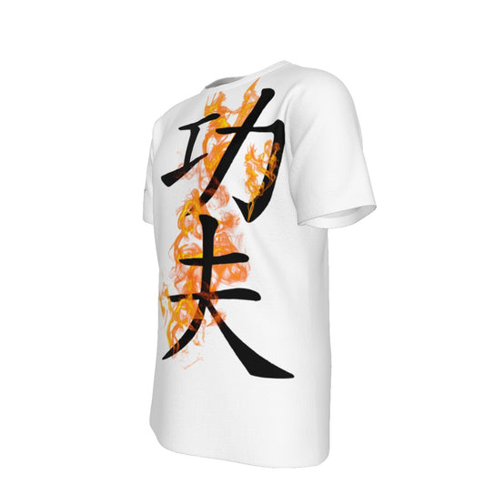 Wing Chun KungFu w Flames - O-Neck T-Shirt