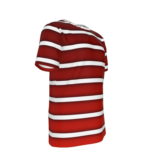 Striped Red & White - O-Neck T-Shirt